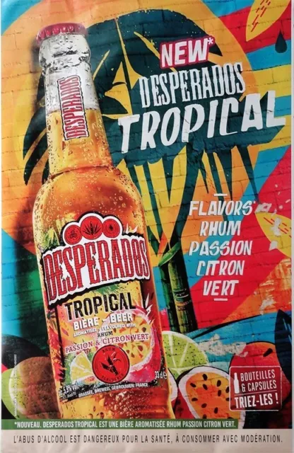 Affiche Publicitaire roulée Desperados " tropical " Format 120x175 cm