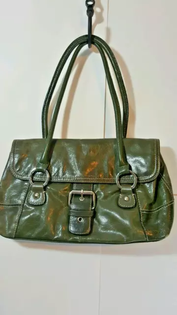 VINTAGE Giani Bernini Handbag Leather Purse Green Lot… - Gem