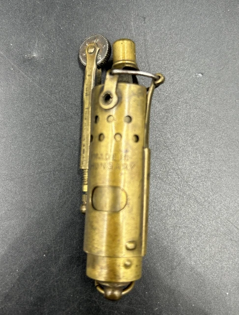 NEVERFAIL BRASS TRENCH War Lighter Made In Hungary Antique