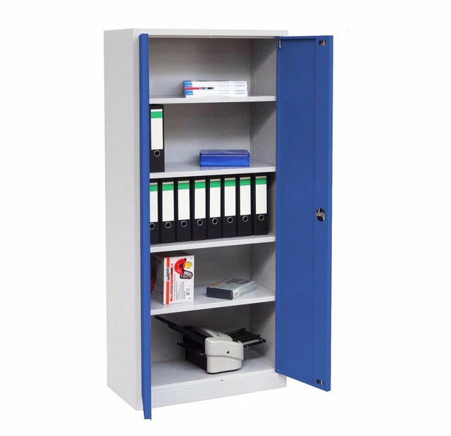 Stahlschrank Aktenschrank Büroschrank Werkzeugschrank PICO lichtgrau/blau NEU