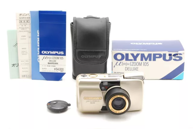 [NEAR MINT In BOX] OLYMPUS μ mju ZOOM 105 Deluxe Point & Shoot Film Camera JAPAN