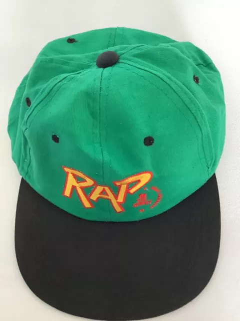 Cappellino da baseball regolabile da uomo verde/nero con lettere giallo/rosso ricamato