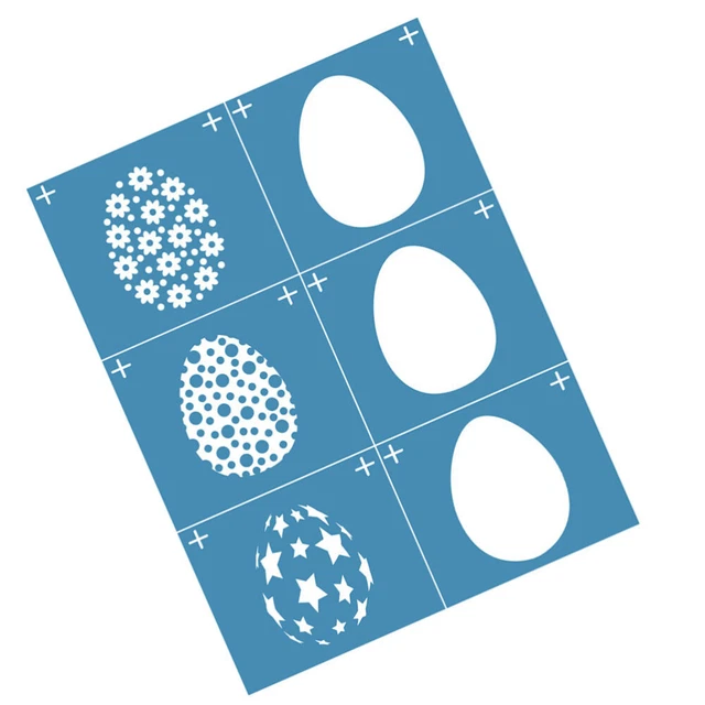 24 Stencil Pasquali Riutilizzabili - Uova, Coniglietti, Fiori Per Decorazioni Fai Da Te - Foto 11