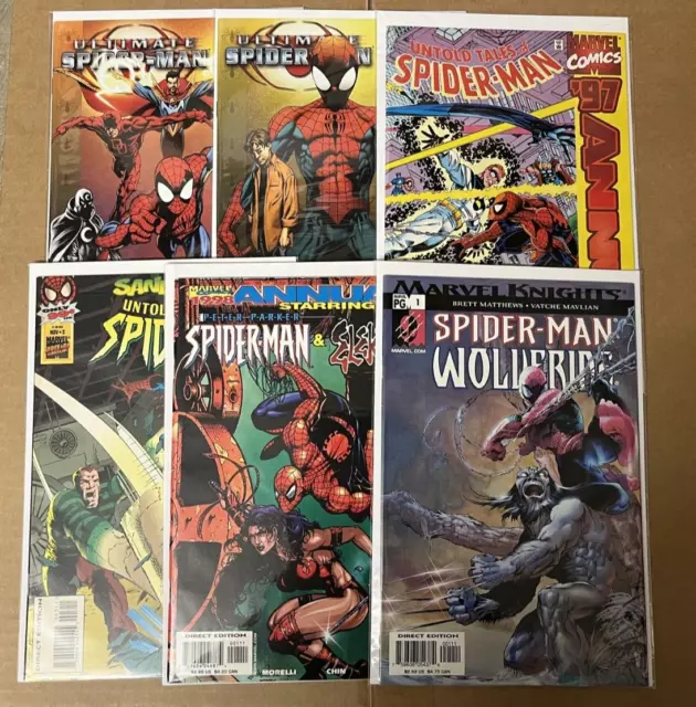 Lot of 6 Spider-Man Ultimate #107 111 Untold Tales Annual 97 Elektra  Wolverine