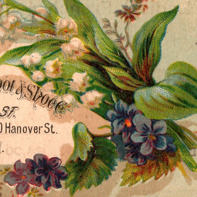 Antique 1880s Massachusetts Boot Shoes Boston Victorian Advertising Trade Card