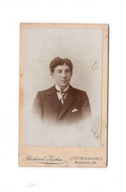 CDV Foto Herrenportrait - Gütersloh 1890er