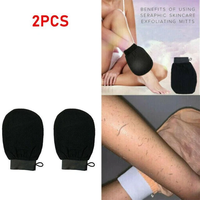 Lot De 3 Gants De Gommage Kessa Pour Hammam - Exfoliation Corps, Haute Qualité, Neufs