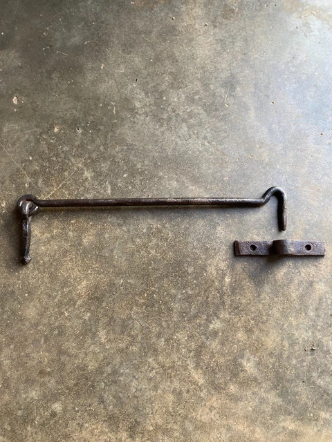 Crochet Platine En Fer Forgé Ancien Pour Porte Volet Ou Grille - Penture Récup'