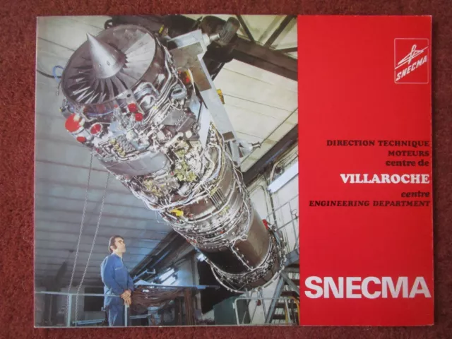 1973 Plaquette Snecma Moteur Aviation Villaroche M53 Larzac Jt9D Jt8D Engine