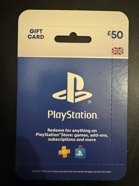 £50 UK PlayStation PSN Card GBP Wallet Top Up | Pounds PSN Store PS4 PS5
