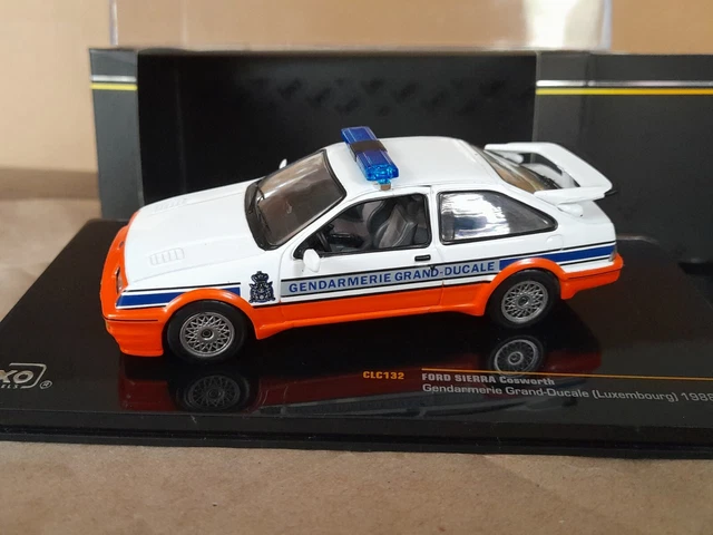 Miniature IXO 1/43 Ford Sierra Cosworth Gendarmerie Luxembourg, CLC132, état Correct