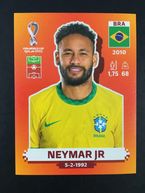 Jr Sticker NEYMAR JR STICKER Panini World Cup Qatar 2022 / Orange #BRA 16 EUR 13 ...