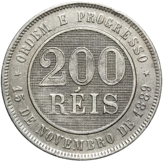 Brazil - Republic - Coin - 200 Réis Real 1896 - Rio de Janeiro - CONDITION!