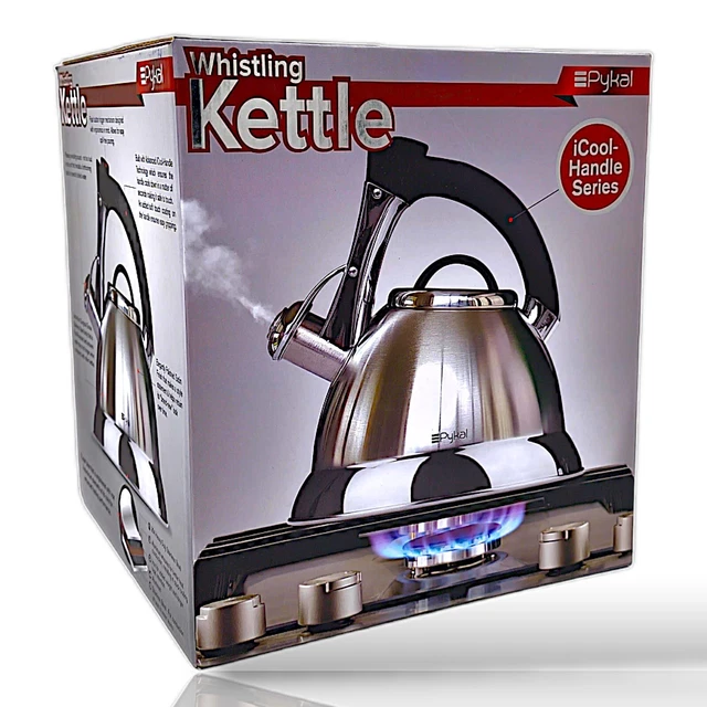 Pfeifender Wasserkessel 2L Edelstahl - Induktionsgeeignet Für Herd & Camping