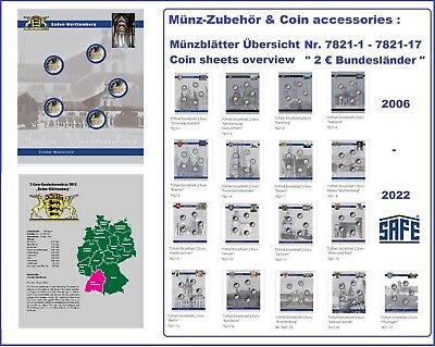 Safe 7821-8 Bade-Wurtemberg Dt Etats Fédéraux 2013 Topset feuilles monnaie