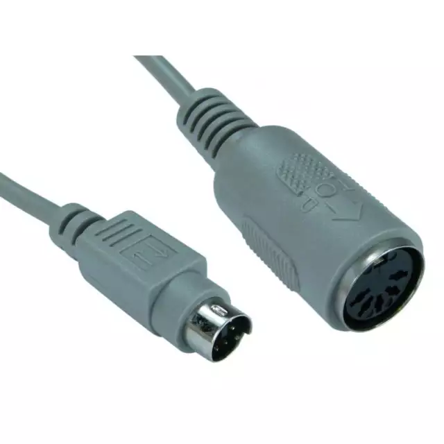 15 cm 6 pines mini-DIN PS/2 macho a 5 pines DIN AT hembra teclado adaptador cable