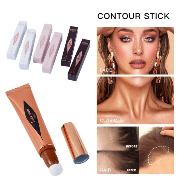 Contour Stick Highlighter Beauty Bronze Makeup Face Brighten Contour St✨ V0.AU