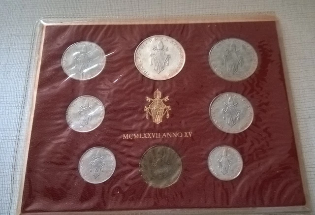 vaticano papa paolo VI serie divisionale 1977 con argento