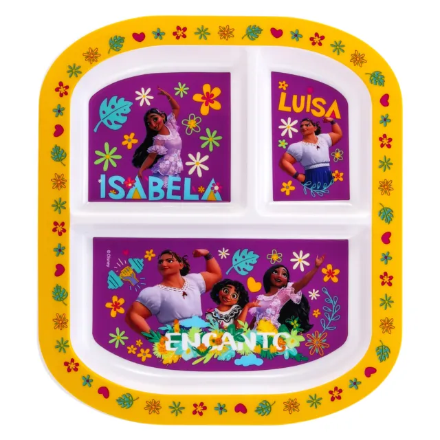 Encanto 3 Section Childrens Kids Toddlers Divided Breakfast Lunch Dinner Plate