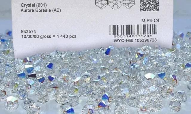 100 pezzi cristalli bicono Swarovski 3mm originali fai da te scegli il colore