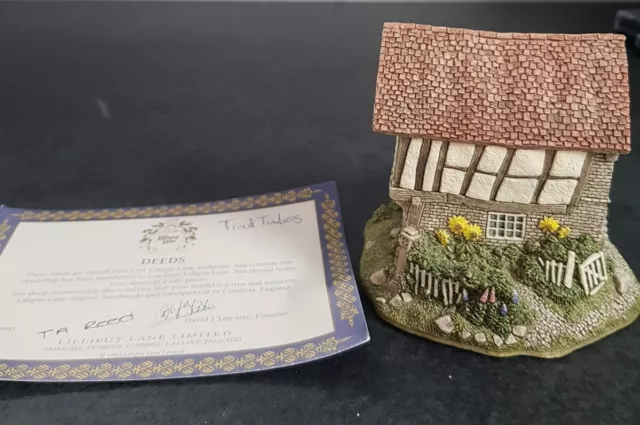 Lilliput Lane 'Tired Timbers' with Deeds -  Unboxed - Great Condition