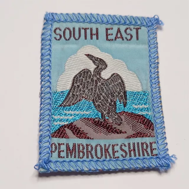 South East Pembrokeshire Welsh District Scout Patch Scouting Badge Old Back