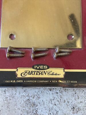 Ives Solid Brass Vintage 80’s Push Plate 15" x 3.5" With Screws Hardware USA 2