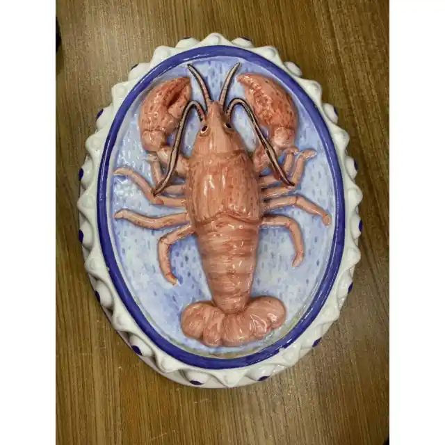 Lobster Ceramic 3D Jello Mold Gourmet Himark 80s Vintage Wall Decor Dish