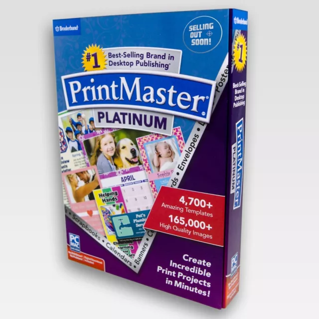 PrintMaster Platinum 7 PC Desktop Publishing Software Windows 10 8 Print Master