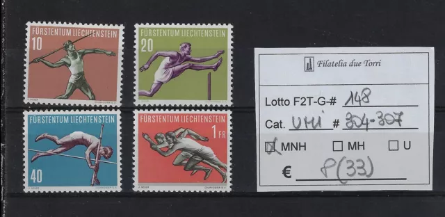 Liechtenstein 1956 Sport Unif 304/307