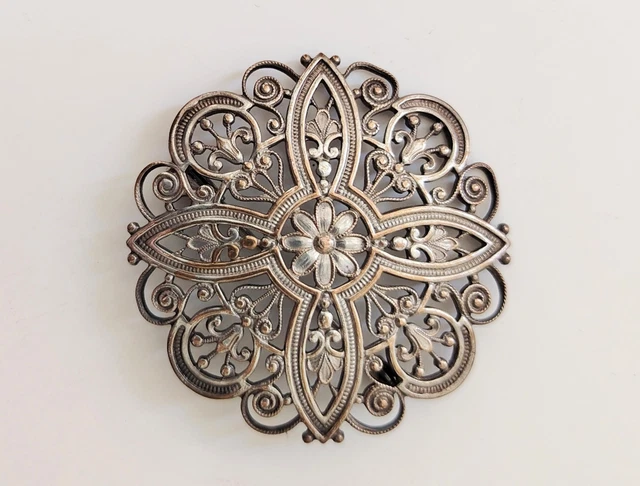 Broche Vintage Argentée Multi-usage - Clip Accessoire Femme - Fantaisie
