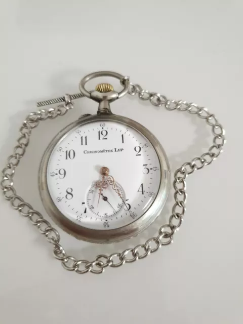 ANTIKE  LIP CHRONOMETRE TASCHENUHR POCKET WATCH  Lommeur Spz-2 3