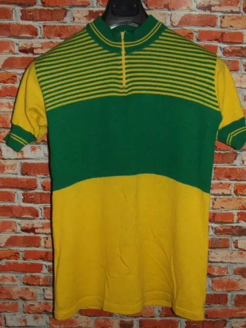 Maillot Vélo Haut Cyclisme Bibliotheque Erotique Vintage 70'S 50% de Laine
