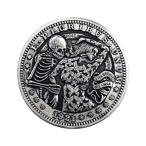 Legendary Skull Butterfly HOBO Nickel Antique Silver Plating Collection Satan...