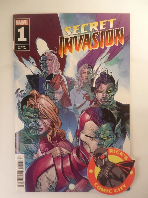 SECRET INVASION #1 GIUSEPPE CAMUNCOLI VARIANT Marvel Comics 2022 Fury Skrulls