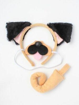 Pug Fancy Dress Costume Ears Nose Tail Outfit Dog Puppy Dressing Up Outfit