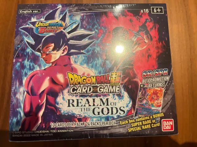 Bandai Dragon Ball Card Game Realm Of The Gods Set 7 Booster Display 24 Packs