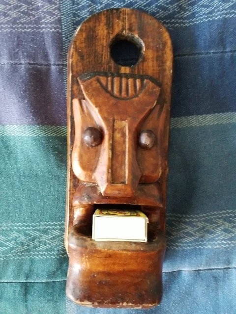 Wooden DEVIL EVIL traditional Handmade Hand Crafted VINTAGE OLD RARE CARVED