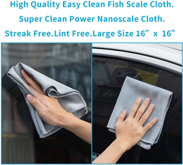 Fish Scale Streak Free Miracle Cleaning Cloth Easy Clean Nanoscale,Microfiber Wi 2