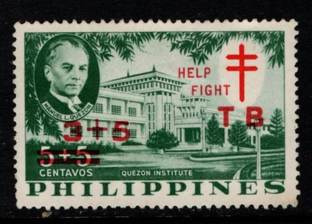 Philippines 1959 3c + 5c on 5c +5c surcharge TB Relief Fund SG830 MNG