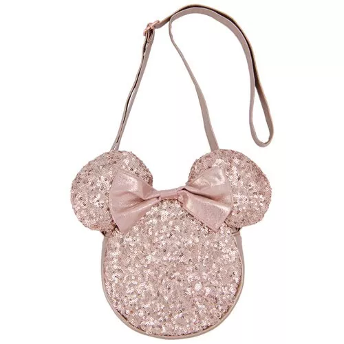 Disney Minnie Mouse Shoulder Bag Gold Sequin Tokyo Disneyland Japan