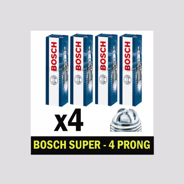 4x Bosch Super Spark Plugs for VAUXHALL CORSA 1.4 CHOICE2/2 B C D