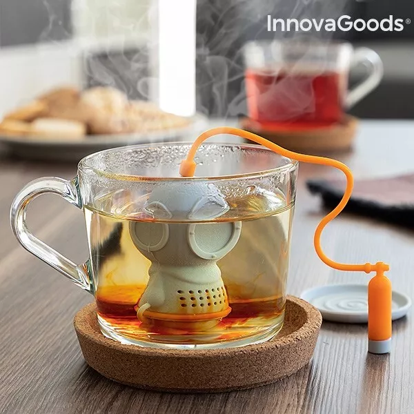 Infuseur à thé en forme de scaphandrier en silicone boule a thé drole