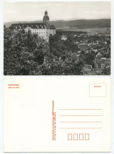 40188 - Rudolstadt - Blick vom Hain - Echtfoto - alte Ansichtskarte