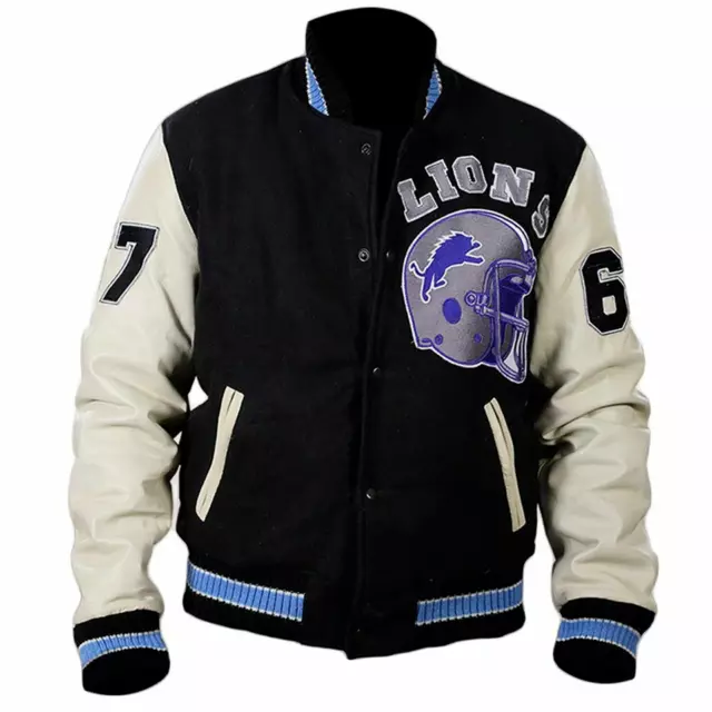 Detroit Lions Varsity Letterman Jacket Beverly Hills Cop Eddie Murphy Axel Foley