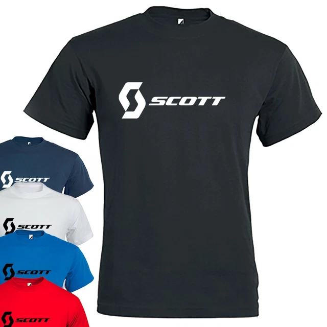 T shirt Uomo in cotone Maglietta Scott Maglia estiva a manica corta con stampa