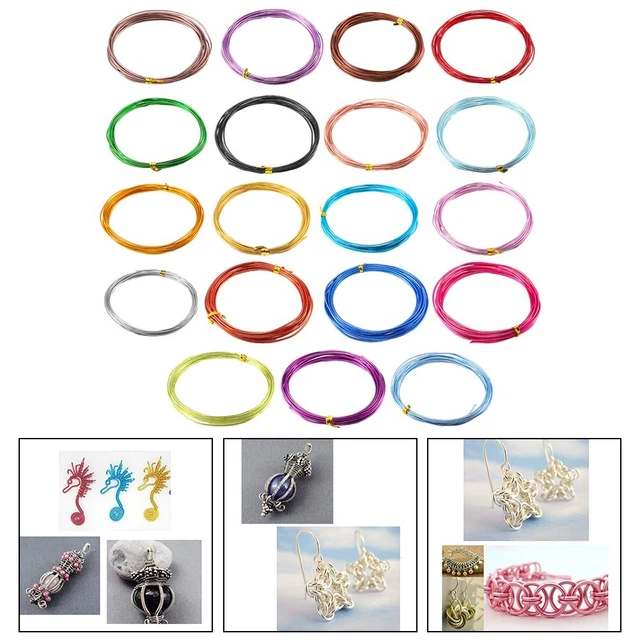 Fil artisanal en aluminium multicolore couleurs métalliques vibrantes 5M pour l