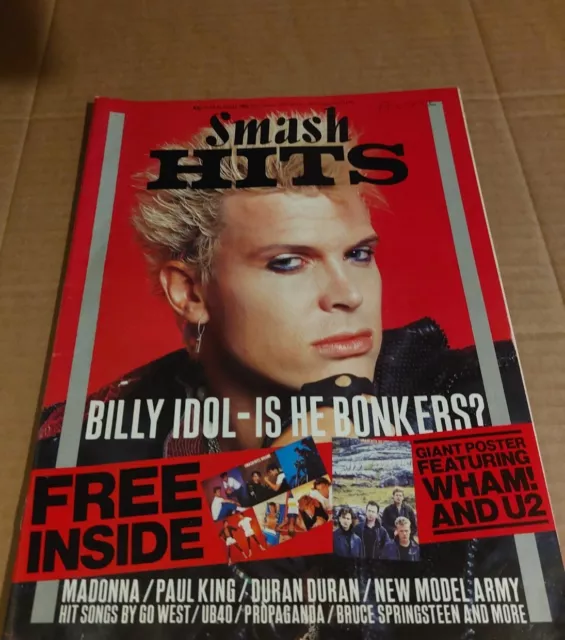 SMASH HITS Magazine 14-27 AUGUST 1985 Madonna Paul King Duran Billy Idol SM215