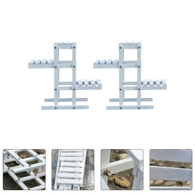 2 pz portafiori in legno decorazione floreale bambola scaffale con cornice
