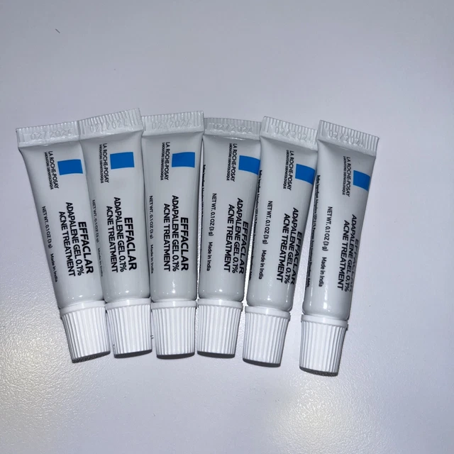 6 LA ROCHE-POSAY Effaclar Adapalene Gel 0.1% Acne Treatment 0.1oz